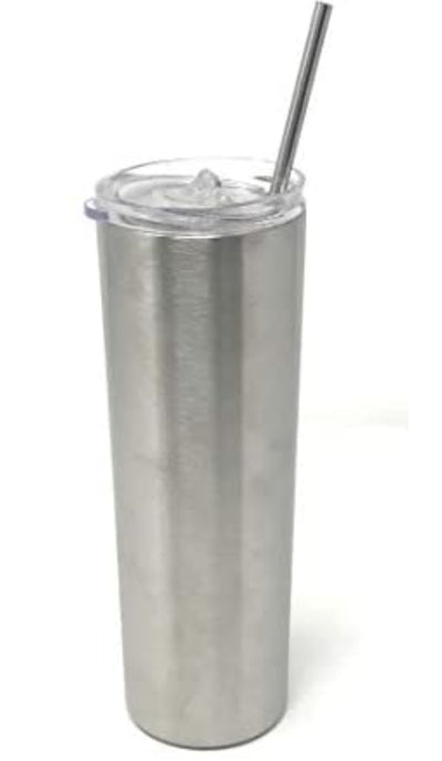 Silver Stainless Steel (Sublimation)  20 oz Tumbler (straight)