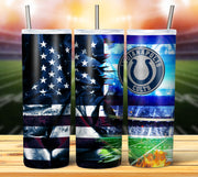 FOOTBALL GRUNGE FLAG TUMBLER DESIGNS