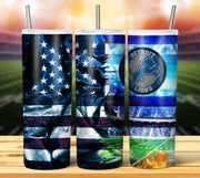 FOOTBALL GRUNGE FLAG TUMBLER DESIGNS