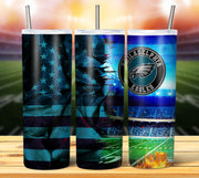 FOOTBALL GRUNGE FLAG TUMBLER DESIGNS