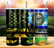 FOOTBALL GRUNGE FLAG TUMBLER DESIGNS