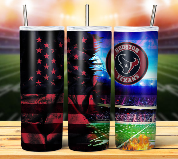 FOOTBALL GRUNGE FLAG TUMBLER DESIGNS