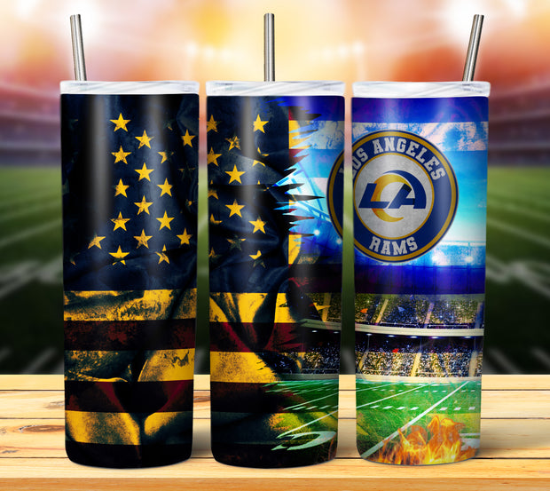 FOOTBALL GRUNGE FLAG TUMBLER DESIGNS