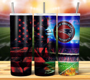 FOOTBALL GRUNGE FLAG TUMBLER DESIGNS