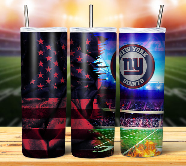 FOOTBALL GRUNGE FLAG TUMBLER DESIGNS