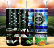 FOOTBALL GRUNGE FLAG TUMBLER DESIGNS