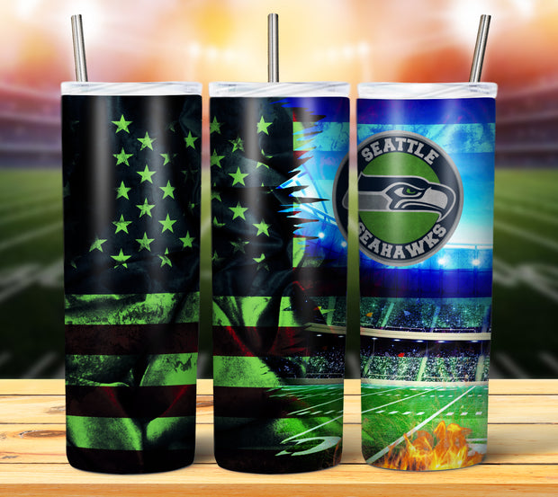 FOOTBALL GRUNGE FLAG TUMBLER DESIGNS