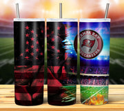 FOOTBALL GRUNGE FLAG TUMBLER DESIGNS