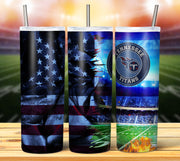 FOOTBALL GRUNGE FLAG TUMBLER DESIGNS