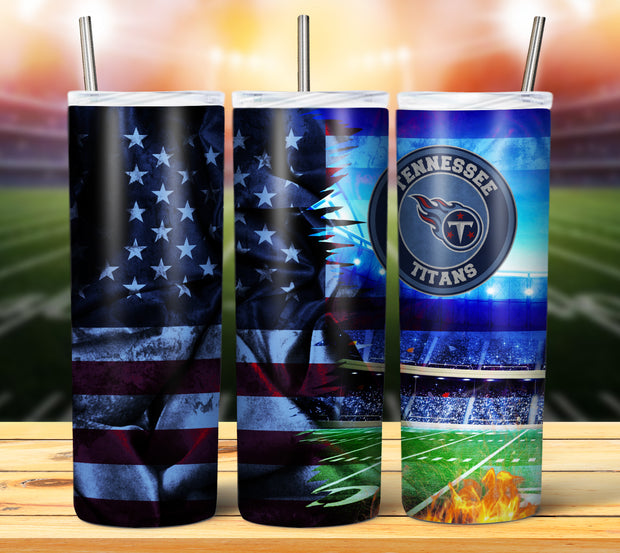 FOOTBALL GRUNGE FLAG TUMBLER DESIGNS