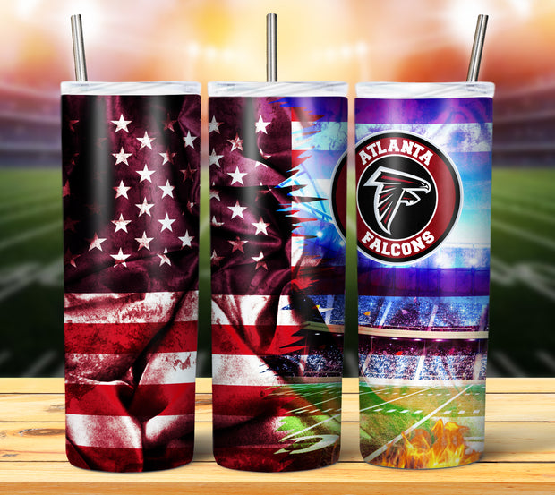 FOOTBALL GRUNGE FLAG TUMBLER DESIGNS