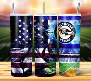 FOOTBALL GRUNGE FLAG TUMBLER DESIGNS