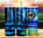 FOOTBALL GRUNGE FLAG TUMBLER DESIGNS