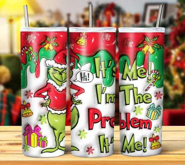 GRINCH 3D INFLATED TUMBLER DESIGNS (Digital Download)