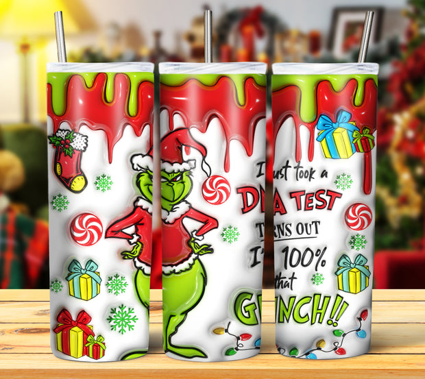 GRINCH 3D INFLATED TUMBLER DESIGNS (Digital Download)