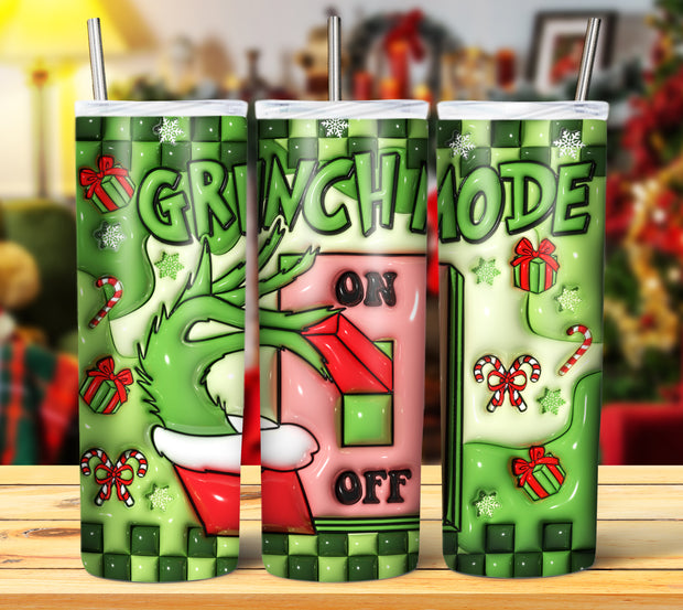 GRINCH 3D INFLATED TUMBLER DESIGNS (Digital Download)