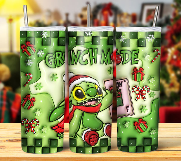 GRINCH 3D INFLATED TUMBLER DESIGNS (Digital Download)