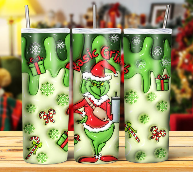 GRINCH 3D INFLATED TUMBLER DESIGNS (Digital Download)