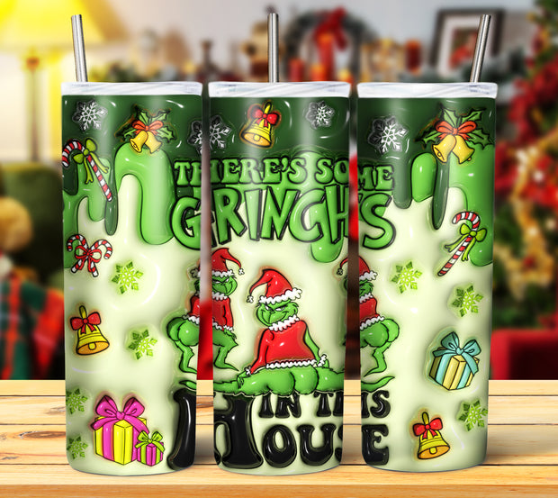 GRINCH 3D INFLATED TUMBLER DESIGNS (Digital Download)