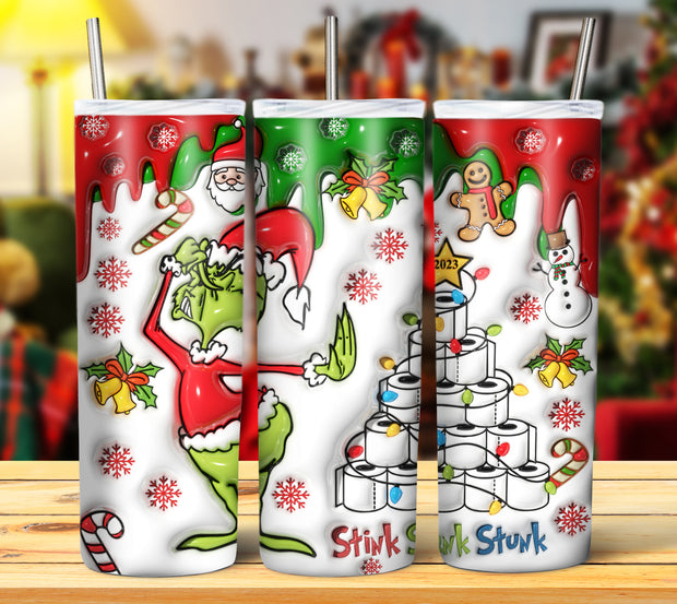 GRINCH 3D INFLATED TUMBLER DESIGNS (Digital Download)