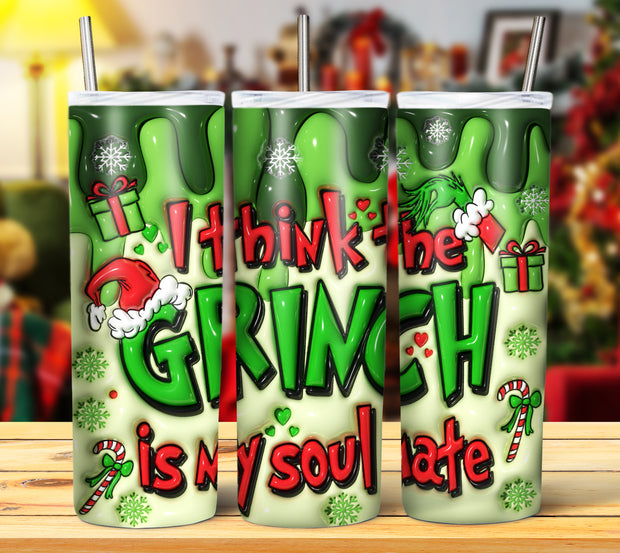GRINCH 3D INFLATED TUMBLER DESIGNS (Digital Download)