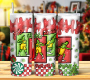 GRINCH 3D INFLATED TUMBLER DESIGNS (Digital Download)