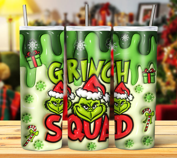 GRINCH 3D INFLATED TUMBLER DESIGNS (Digital Download)