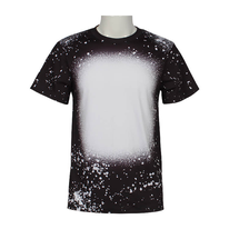 BLACK Faux Bleach Sublimation Shirt