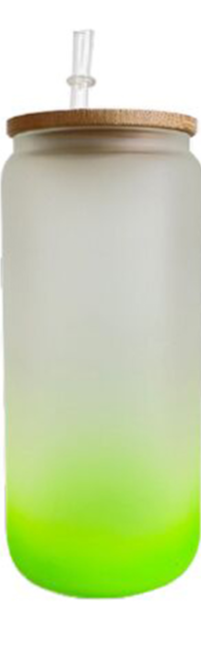 20 oz Colorful Frosted GLASS CAN Tumbler