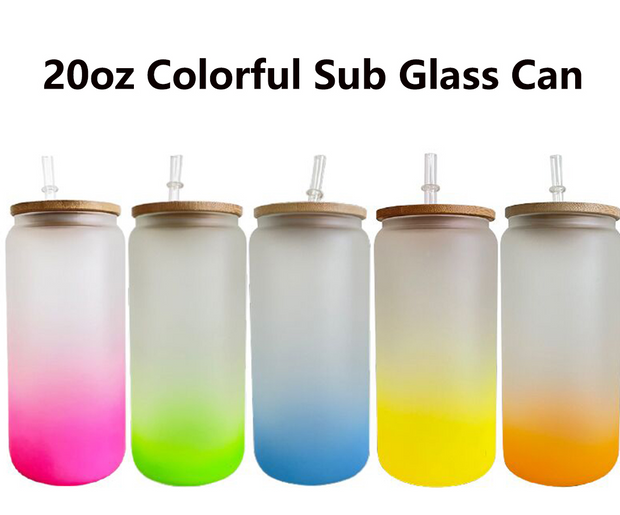 Colorful Frosted Glass Tumbler