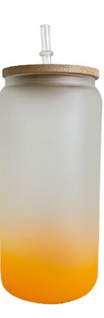20 oz Colorful Frosted GLASS CAN Tumbler