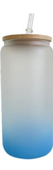 20 oz Colorful Frosted GLASS CAN Tumbler