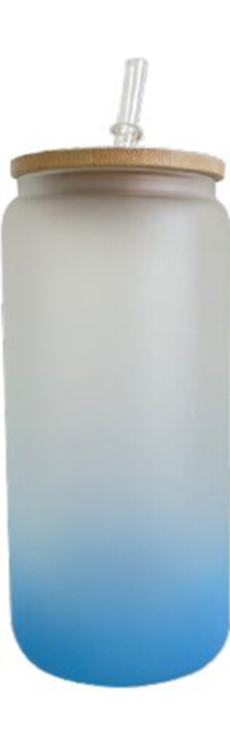 20 oz Colorful Frosted GLASS CAN Tumbler