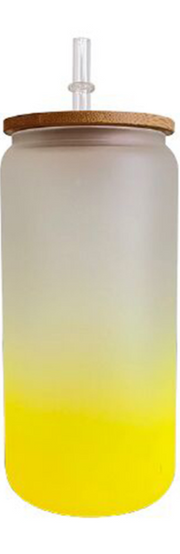 20 oz Colorful Frosted GLASS CAN Tumbler