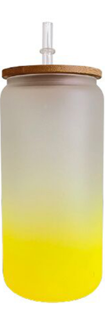 20 oz Colorful Frosted GLASS CAN Tumbler