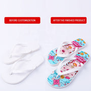 Black Sublimation Flip Flops
